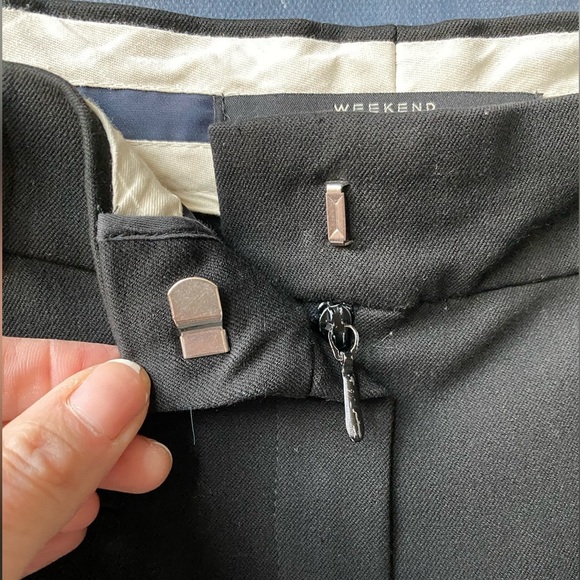 NWOT Max Mara Weekend High Waist Straight Leg Pant Black Size S - Picture 5 of 11
